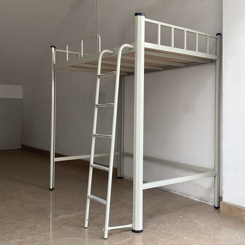 Bed in bed with simple high and low bed bed elevated bed profile iron bed small household apartment bed