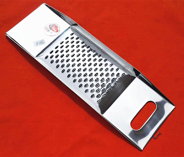 Stainless steel flat hole to wipe the tip of the bed wipe fried dial not rotten wipe Shanxi pasta tools to wipe the bucket to wipe the tadpole