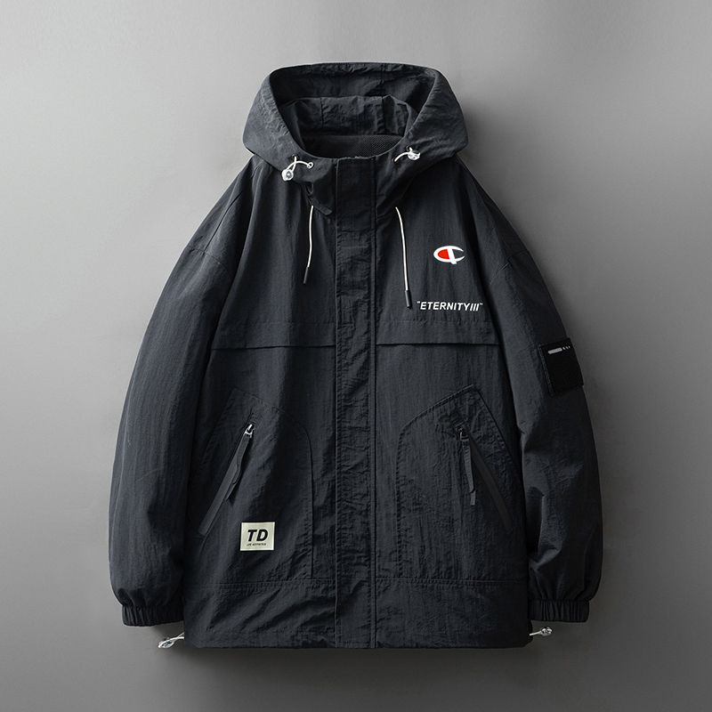 Champion Men's Jacket Spring and Autumn New Style Jacket Official Flagship Store Official Trendy Brand Sports Windbreaker Jacket