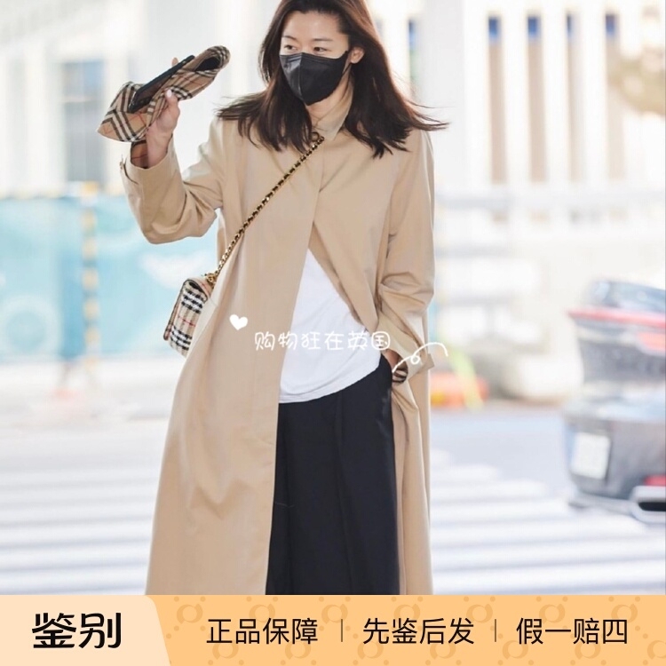 Xh Burberry Burberry Cha Eun-Jeon Same Style Women's Long Trench Coat 80626421