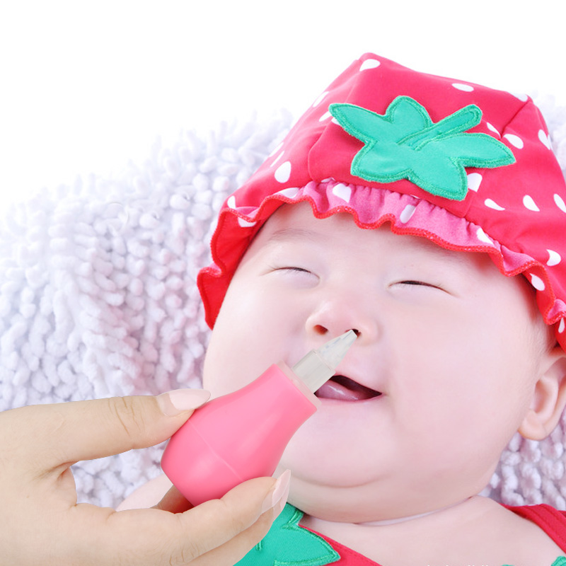 Baby nose suction device Anti-countercurrent toddler nose suction device Children's snot suction device Silicone soft head can be used nose dripper