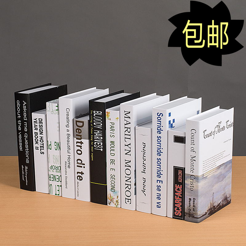 Minimalist Modern American Decorative Book Emulation book Shelves Dining Room-like Dining Room Photographic Room English Fake Book Pendulum