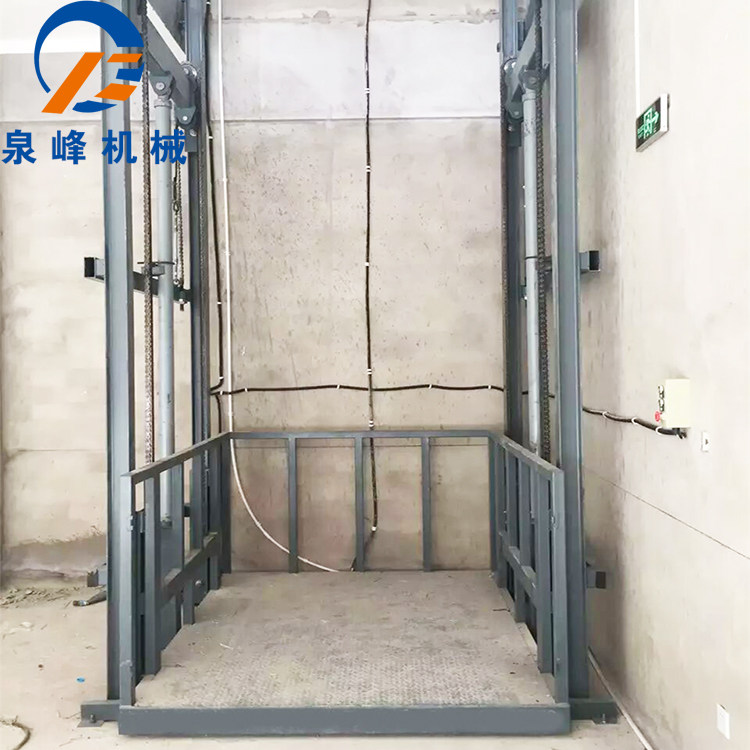Guide rail lift fixed lift platform large workshop warehouse hydraulic household electric freight elevator hoist