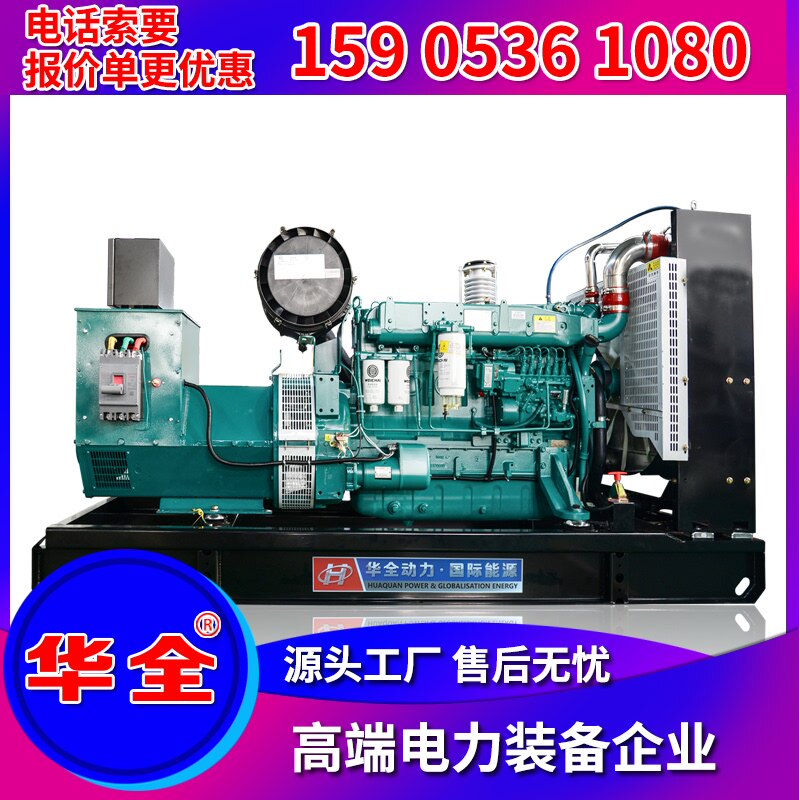 Huaquan WC 250kw diesel generator set High-power generator three-phase 380v 250 kW factory