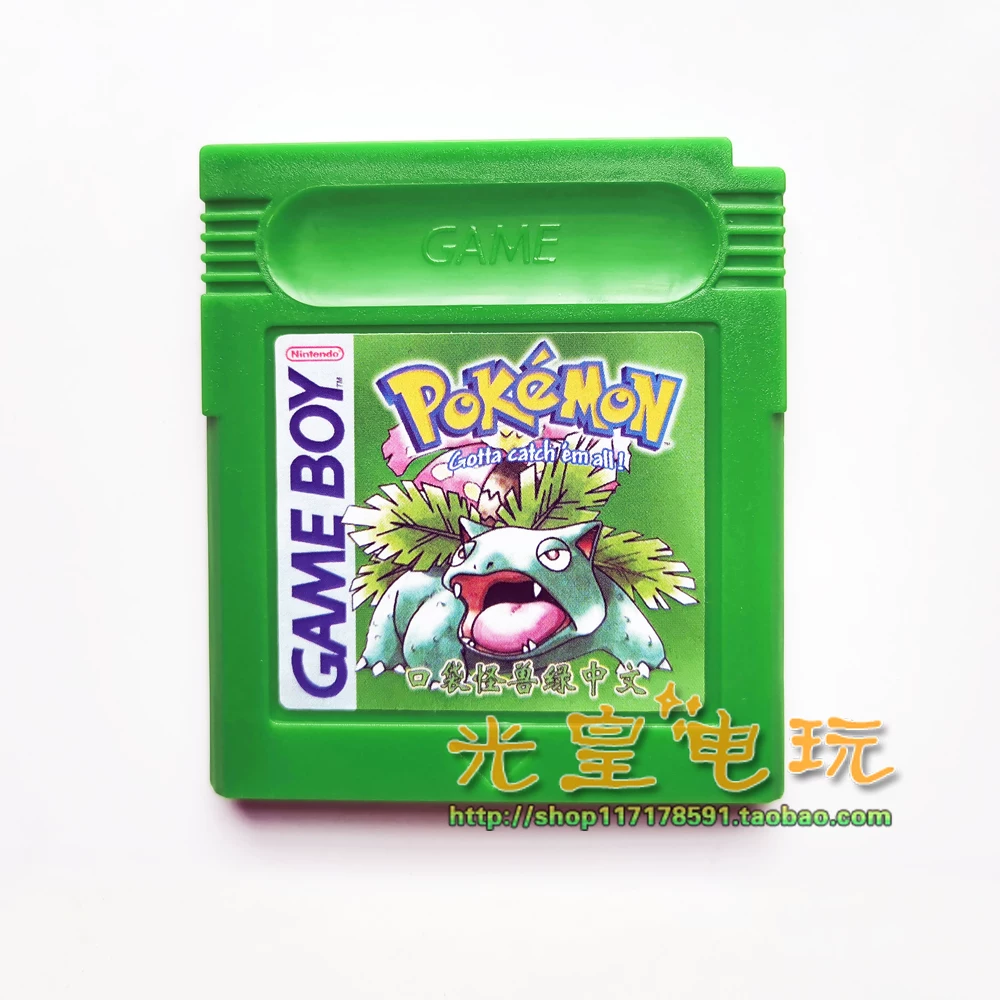 Картридж игры GBC Pocket Monster Red, желтый, синий, зеленый кристалл золото и серебро версия Pokémon китайская версия GBASP