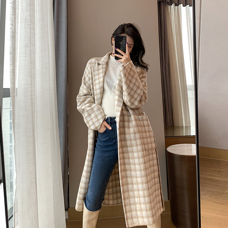 FT GUOGE GUOGE GUOGE GUILLE MARE 2020 New Vintage Medium and Long Edition Double - sided Wool Coat