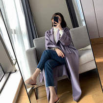 FT GUOGE DOUBLE FACE WOOL COAT 2020 AUTUMN WINTER NEW HIGH-END TEMPERAMENTAL GODDESS VAN COLLECTION WAIST FUR COATS