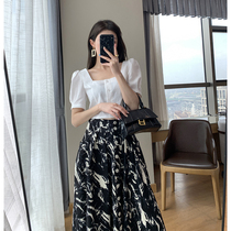 FT GUOGE suit dress Two sets of women 2022 Summer new light cooked ethos style half-body dress suit