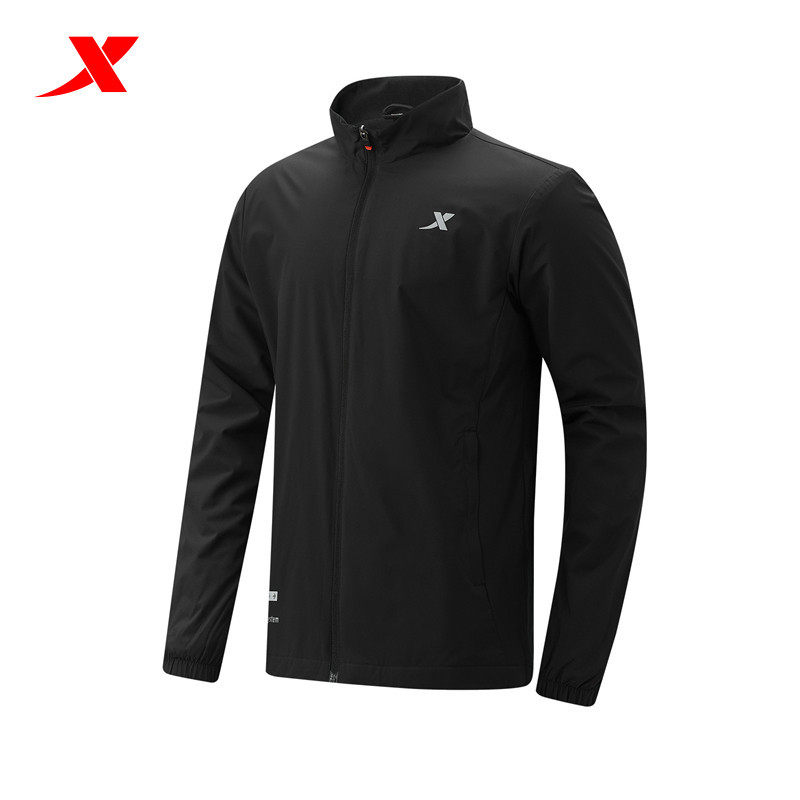 XTEP running jacket men's 2021 spring new sportswear thin velvet warm casual windbreaker jacket 979129160573
