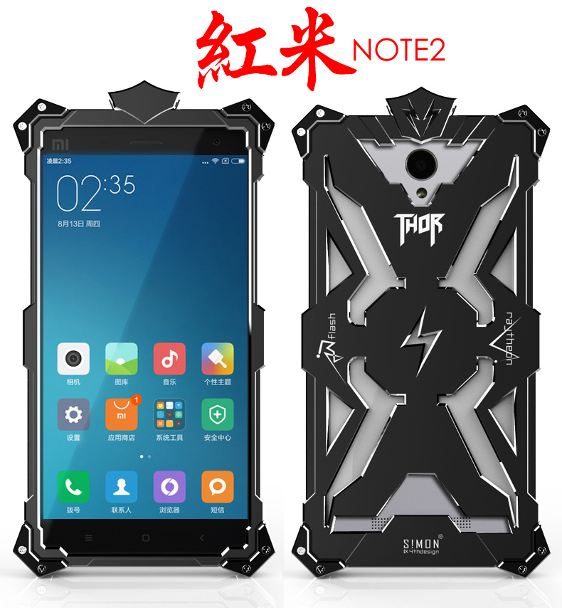 SIMON THOR Aviation Aluminum Alloy Shockproof Armor Metal Case Cover for Xiaomi Redmi Note 4|3|2|1