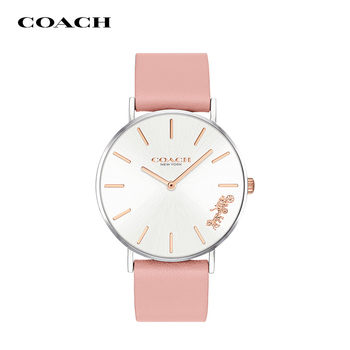 Coach Watch Women's Watch Pink Calfskin Leather Quartz Women's Watch Gift for Girlfriend