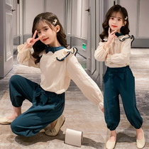 Girl Set Spring 2021 New Childrens foreign style little girl two-piece Korean Fashion Net Red Spring and Autumn childrens clothing