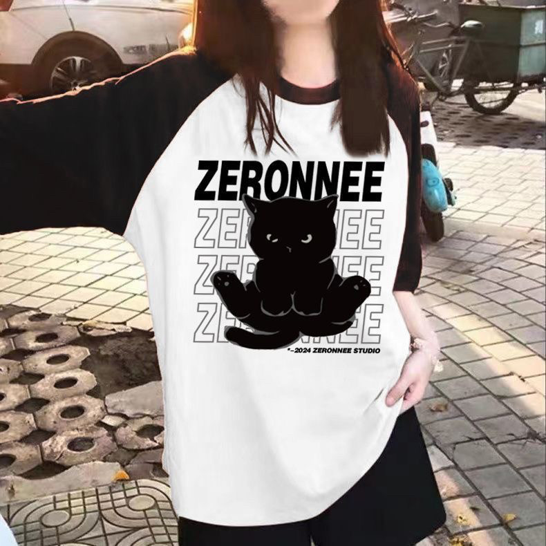 Girl Wear New Arrival Summer Two-Piece Suit Loose Short Sleeve T-shirt Top Sports Knee Length Shorts Ins Children's — 13
