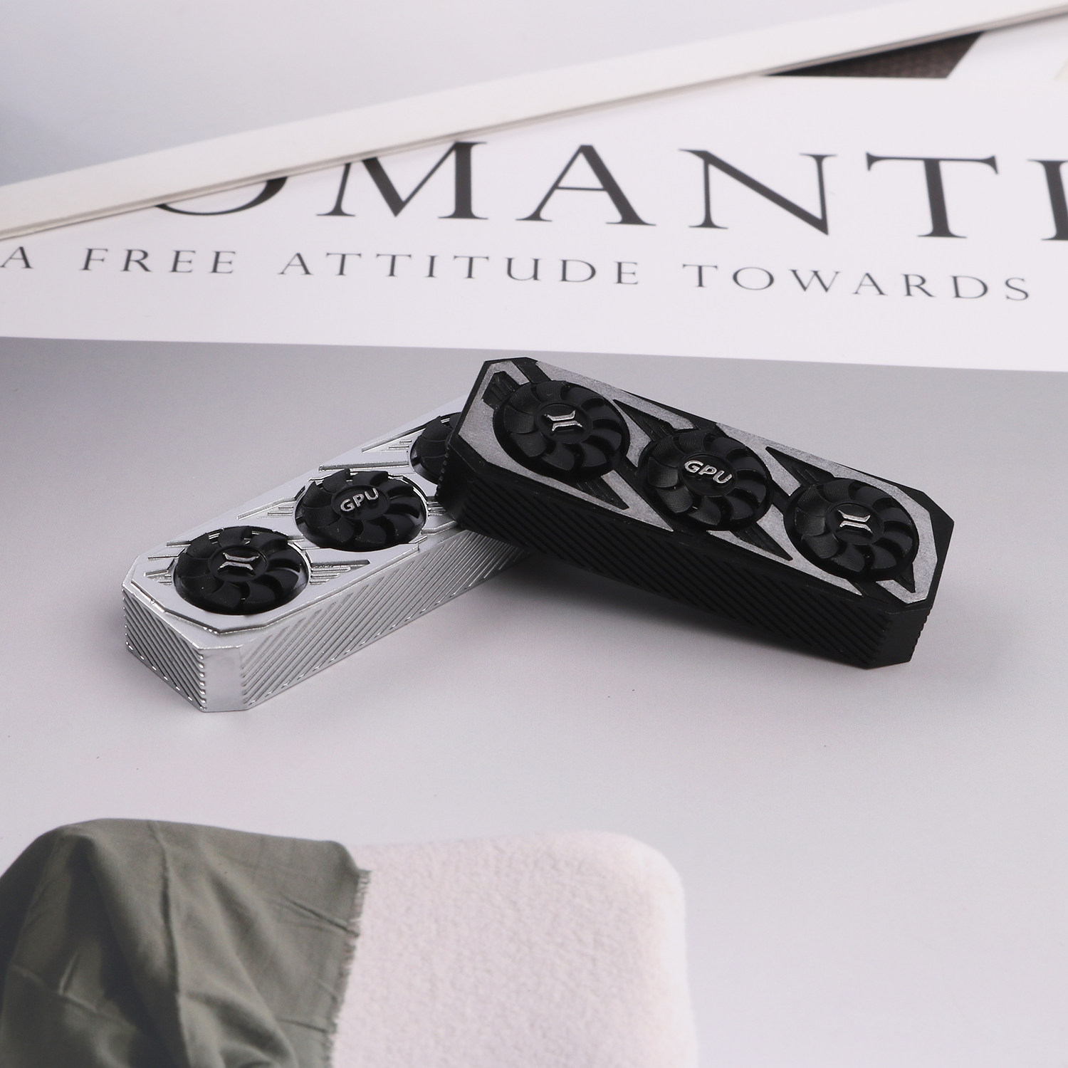 1 Piece 3D Printed Resin Rotatable Fan Graphics Card Theme Keycap