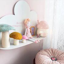 ins Nordic childrens room wooden cloud rack partition model house decoration wall decoration photography props