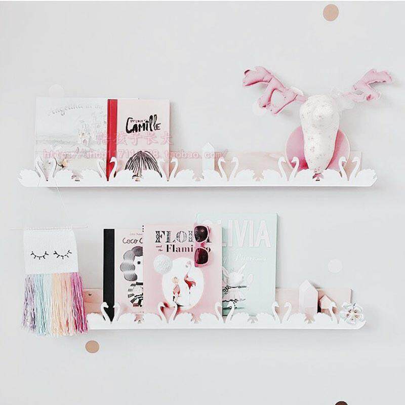ins north European wind butterfly knot cloud solid wood partition board children's house home decoration-like plate room decoration