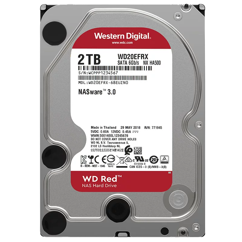 Western Digital (WD) Red Disk PLUS WD20EFPX/ZX vertical recording NAS storage mechanical hard drive 2TB