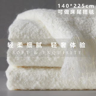 Wolkenartige, weiche, klimatisierte decke, nachttischtuch, leichte luxus-woll-nachttischdecke, sofabezug, decke, kaschmirdecke