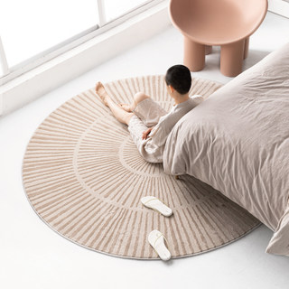 Windless life brauner runder, klebstofffreier teppich, modern, ins nordische schlafzimmer-bodenmatte, runder teppich, wohnzimmer, arbeitszimmer, leichter luxus