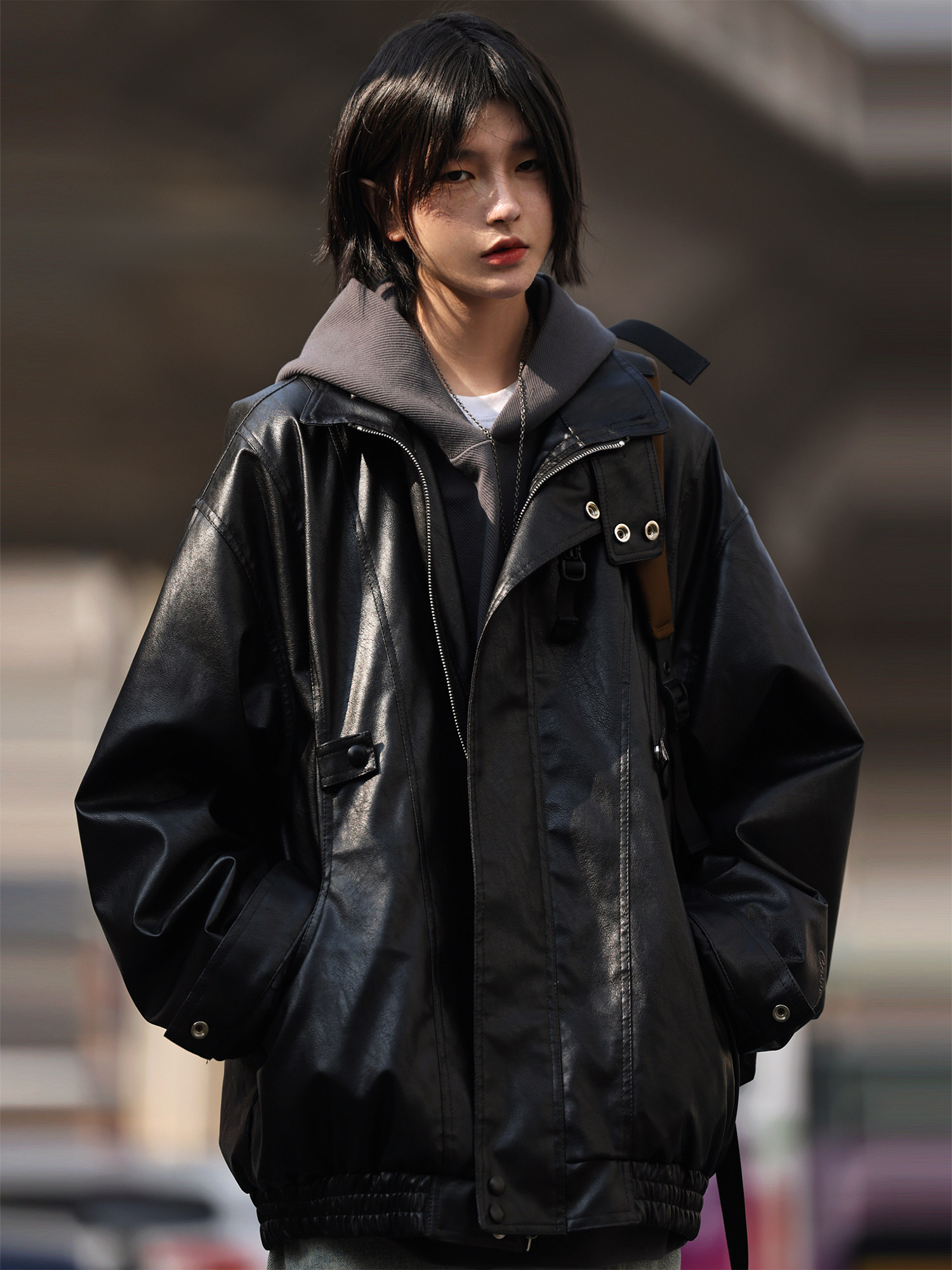 Nobodyknowns Retro Fur Coats Male Trend New Locomotive Jacket Women's Fall American Street Collar Jacket-Taobao