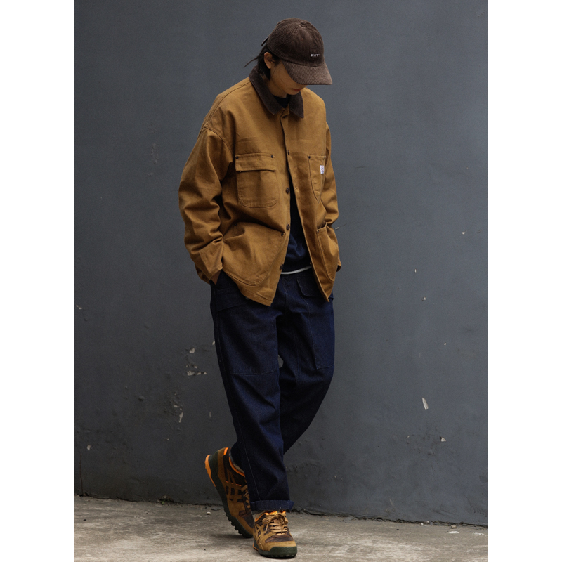 Nobodyknows spring and autumn Japanese retro casual street tooling men's and women's loose stitching multi-bag jackets