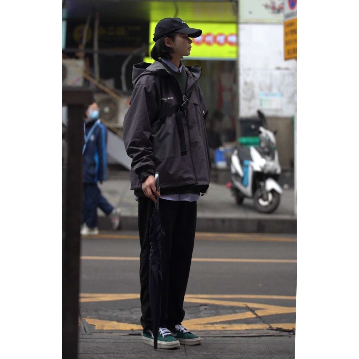 Nobodyknows Japanese street tide outdoor hooded multi-pocket jacket couple loose men's jacket coat