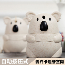 Home Toothpick Box Cartoon Toothpick Bottle Restaurant Toothpick Pot seat Living room tea table Hand press pressing automatic toothpick cylinder