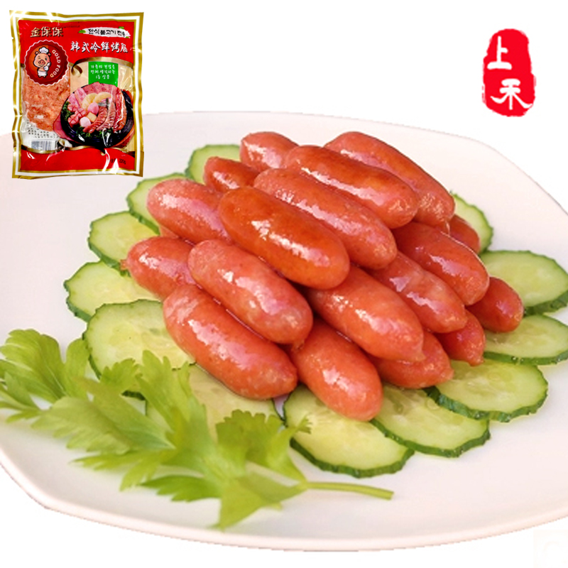 Korean barbecue shop special Korean Kim Bao Bao air dried sausage 220g salty flavor sausage barbecue sausage commercial