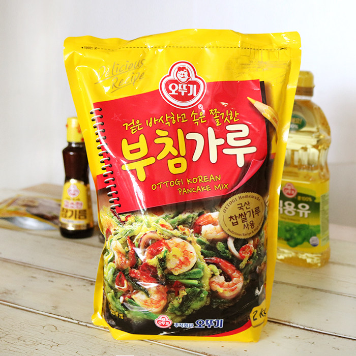 Korean imported pancake powder Tumbler cake powder Kimchi potato cake Seafood cake Korean baking dish 1kg