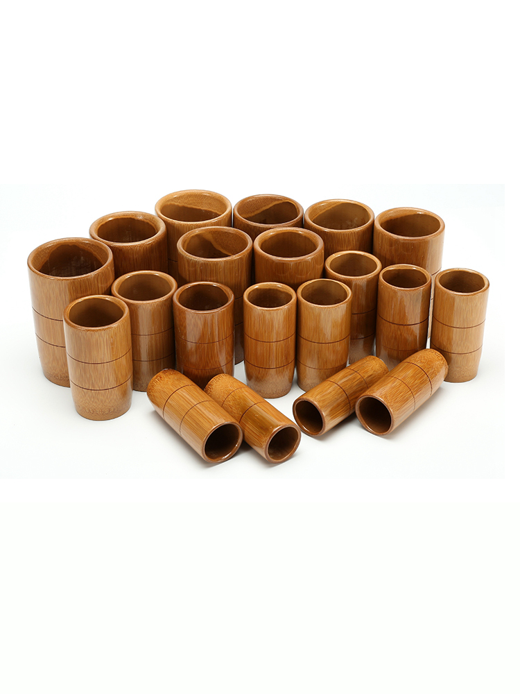 Carbonized bamboo tube Bamboo pot Cupping beauty salon Chinese medicine special tank Household suit Boiled bamboo moisture absorption and dehumidification