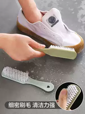 Long-handled plastic shoe brush Shabu-shabu brush Shoe brush Laundry brush Color soft hair clothes cleaning brush Shoe artifact
