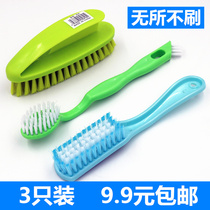 (3 pieces) shoe washing brush washing brush double head bristles cleaning brush shoe brush soft hair multifunctional household shoe brush