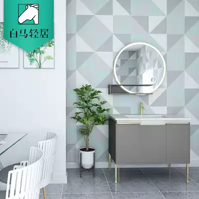 White horse green shadow tile tile 300*300 net red art tile Restaurant balcony powder room non-slip floor tile