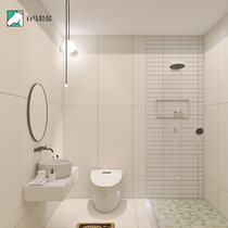 White Horse modern minimalist wind 600x1200 microcement tile living room kitchen cream white floor tile