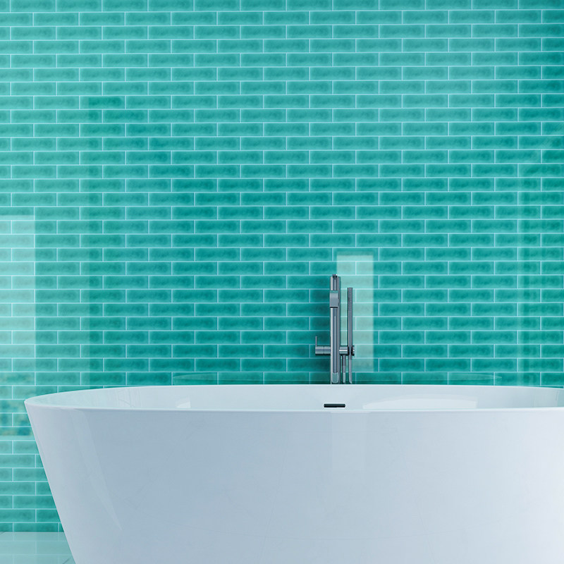 White Horse Kiln Ice Cracking Handmade Brick Brick Brick Classic Glazed Brick Long Brick Kitchen Sanitary Door Background Wall Tile