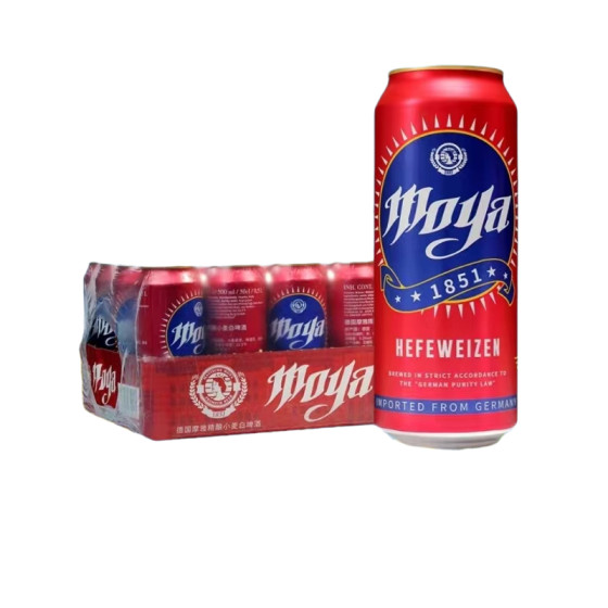 German original imported beer Moya craft wheat white beer 500ml canned yellow beer lager