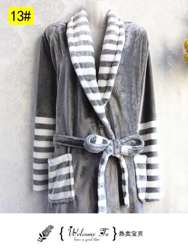 Giải phóng mặt bằng đặc biệt áo choàng nam áo choàng dày trung niên cha áo choàng flannel dịch vụ nhà phụ nữ áo choàng san hô áo ngủ đẹp