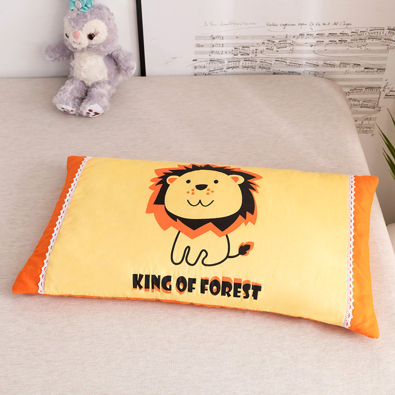 Children Pillow All-cotton Feather Velvet Baby Sizing Pillow Pillow Core Student Dorm Room Single Pillowcase Washable Unchanged