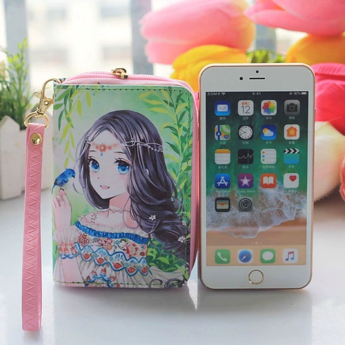 Вместительный и большой кошелек, портативная система хранения с молнией, небольшая сумка для принцессы, подарок на день рождения