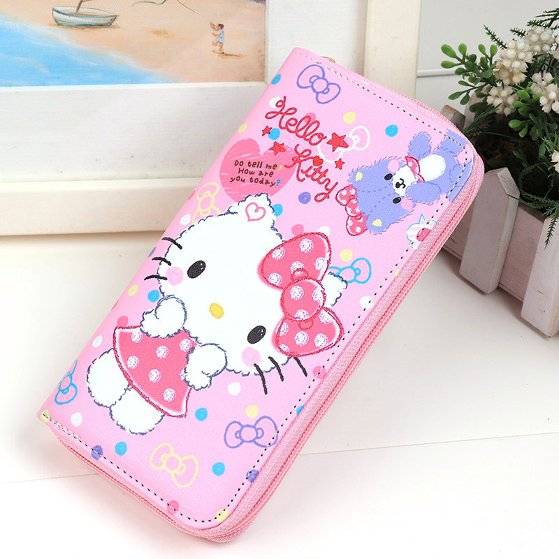 Cute little girl long wallet Primary school princess 30% off wallet girl girl lady cartoon Korean version coin purse