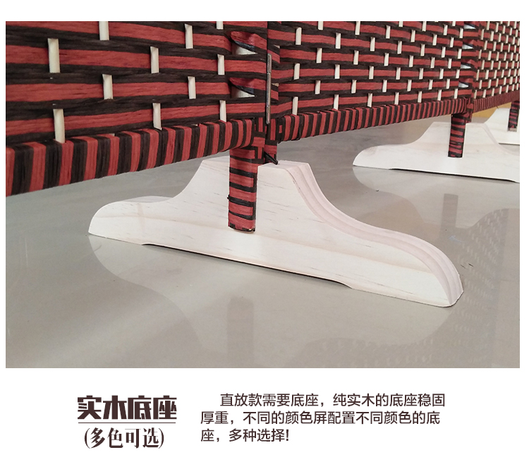 Handmade rơm màn hình mây gỗ gấp màn hình vách ngăn hiên thời trang văn phòng sân vườn mô hình tùy chỉnh đặc biệt - Màn hình / Cửa sổ giá vách ngăn gỗ sồi