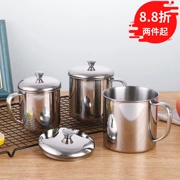 Cốc inox 304 mẫu giáo miệng cốc văn phòng tách trà nhỏ có nắp đậy cốc trà cốc sinh viên cốc tay