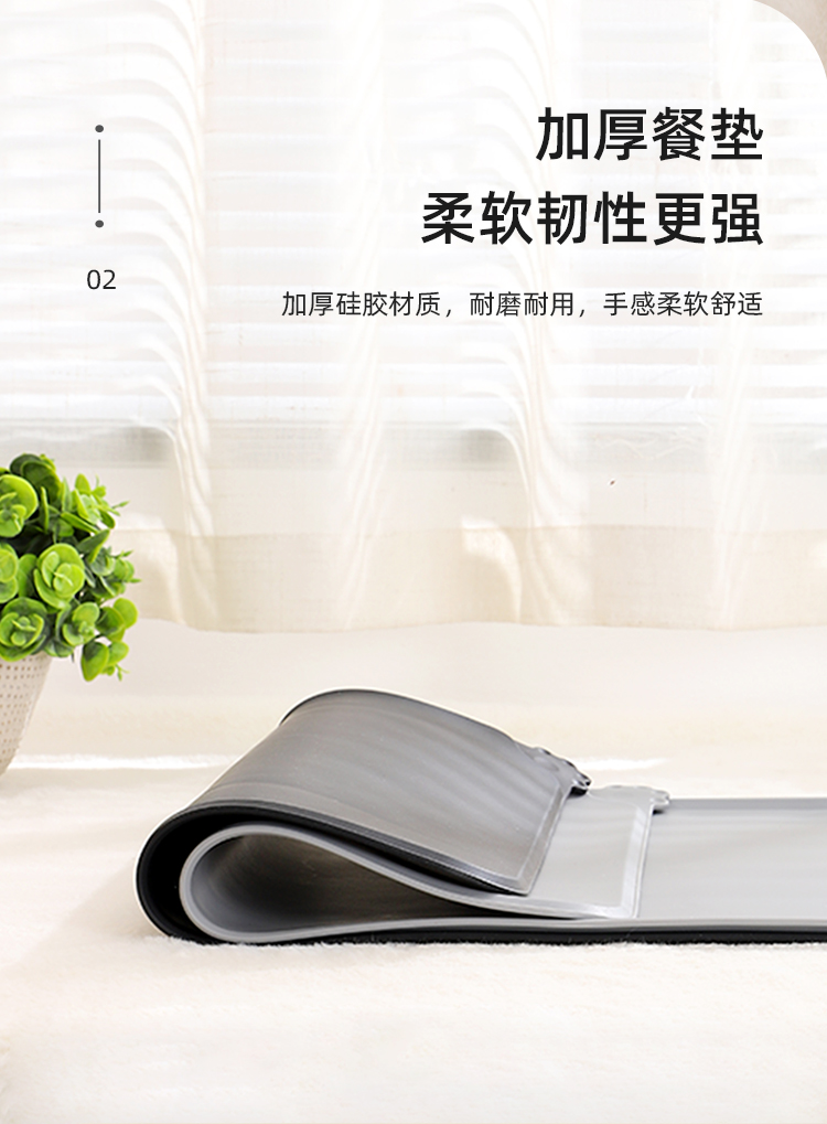 Pet placemat anti-spill anti-skid large food-grade silicone placemat dog bowl cat bowl mat is dirt-resistant, bite-resistant and easy to clean