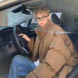 Ретро пуховик, мужская демисезонная зимняя утепленная куртка, в американском стиле, оверсайз