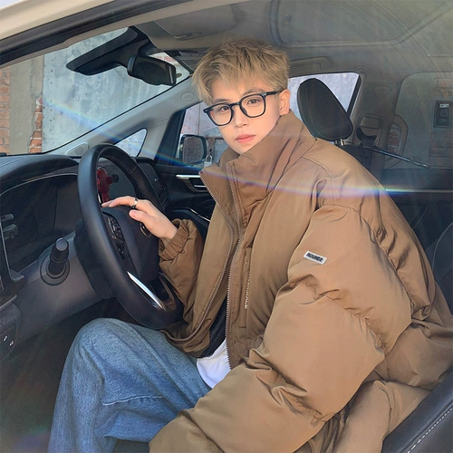 Ретро пуховик, мужская демисезонная зимняя утепленная куртка, в американском стиле, оверсайз