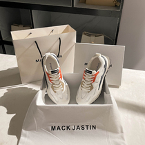 Hong Kong MACK JASTAIN REAL LEATHER Shoes Old Daddy Shoes Woman 2022 Summer New Breathable Mesh Sneakers