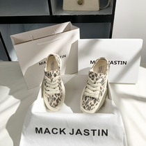 Hong Kong MACK JASTAIN Spring new BAO WEN Sail Cloth Shoes Thick Bottom Ins Tide Flat Sports Board Shoes Women