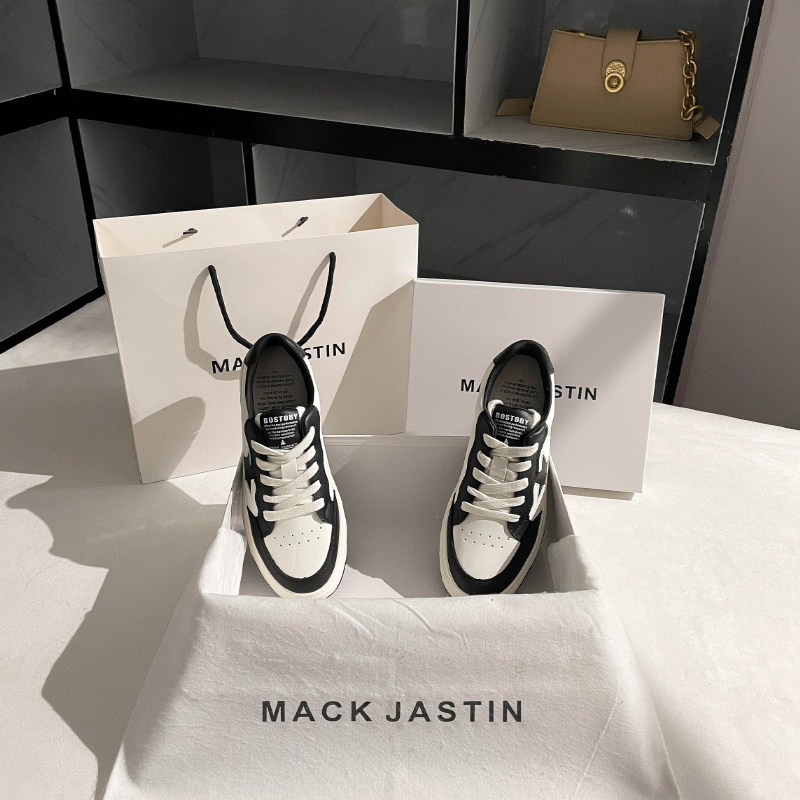 Hong Kong MACK JASTIN leather board shoes women's 2022 summer new fashion ins casual shoes sneakers small white shoes
