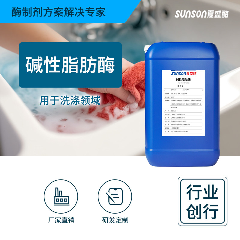 夏盛工业级碱性脂肪酶 液体新型洗涤用酶 10万高酶活去除脂肪污渍