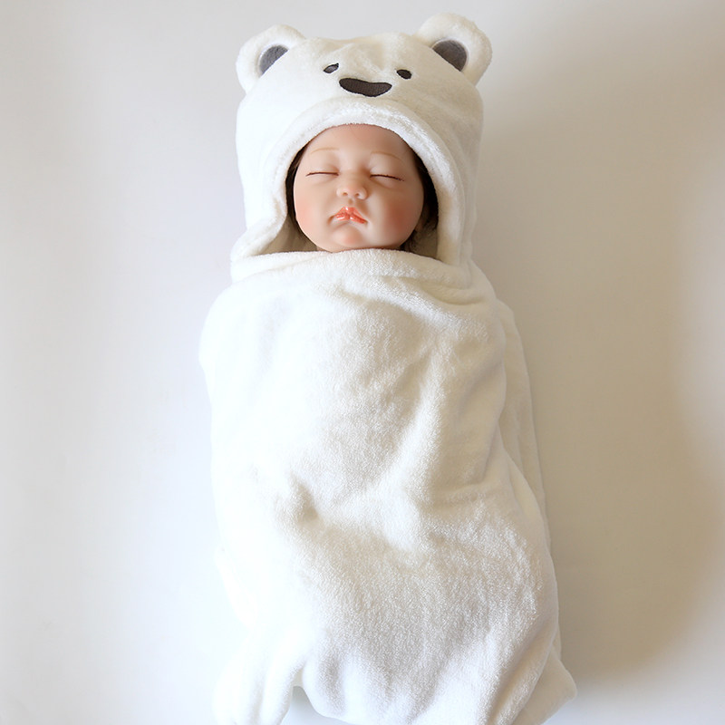 Children's bath towel hooded cloak baby big child absorbent bath super soft can wrap newborn baby blanket bathrobe